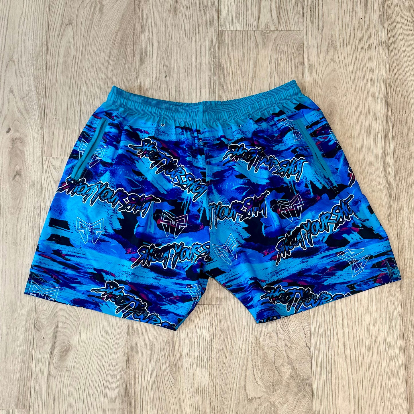 SYS Shorts Teal Blue camo