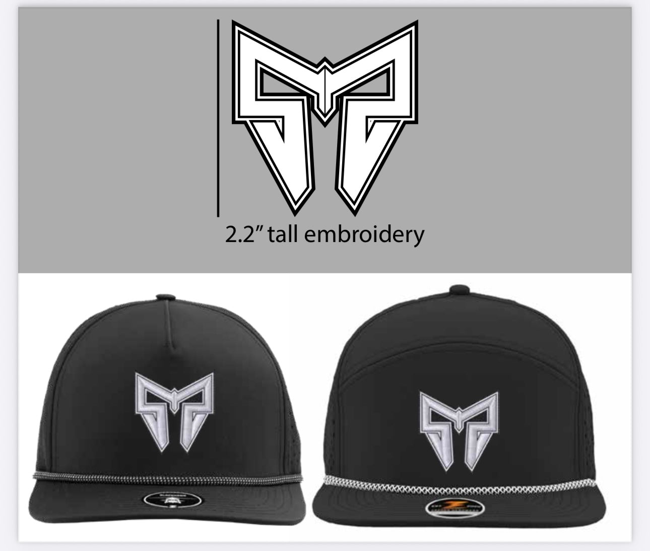SYS Hydro Black White embroidered Hat