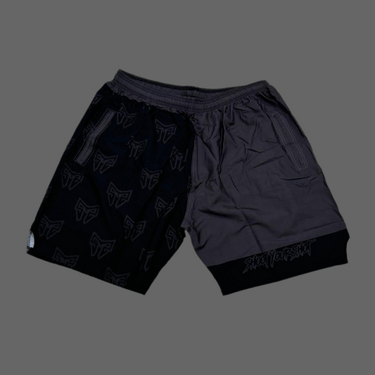 Black Grey Shorts