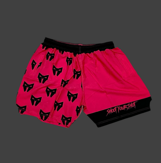 Pink Black Shorts
