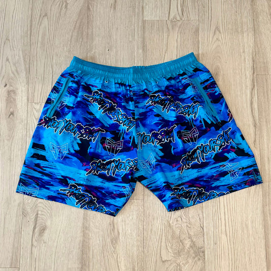 SYS Shorts Teal Blue camo