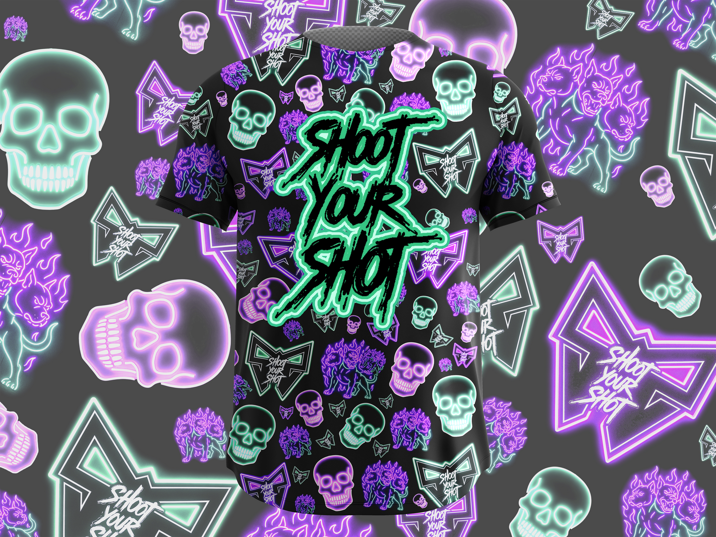 Halloween Neons Purple Green