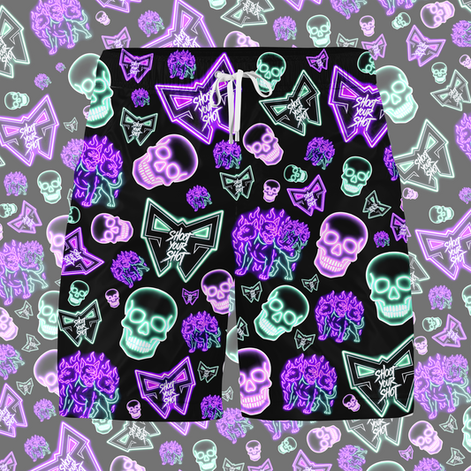 Halloween Neons Shorts Purple